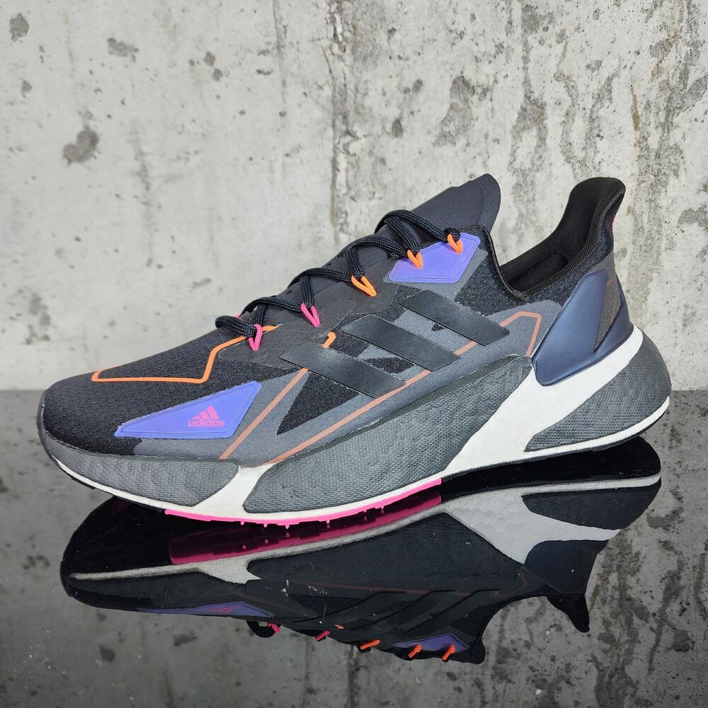 MSRP $130 Adidas X9000L4 Men’s Running Shoes Black Purple Orange Size 10.5